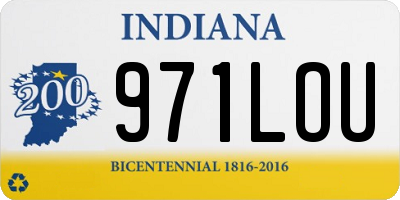 IN license plate 971LOU