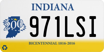 IN license plate 971LSI