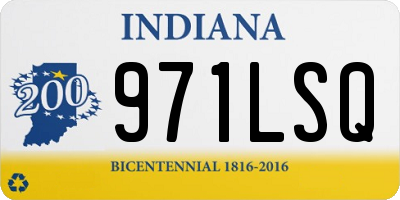 IN license plate 971LSQ