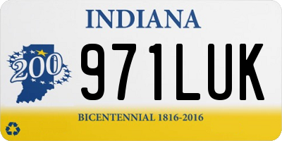 IN license plate 971LUK