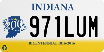 IN license plate 971LUM