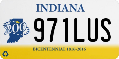 IN license plate 971LUS