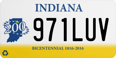 IN license plate 971LUV