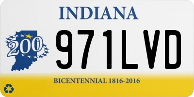 IN license plate 971LVD