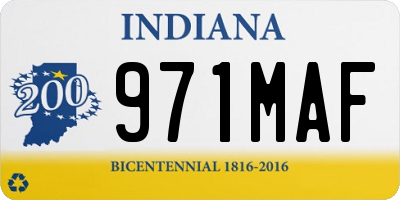 IN license plate 971MAF