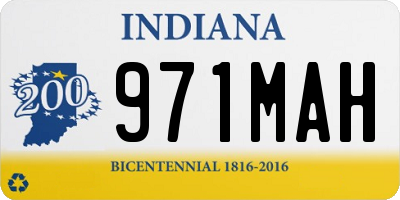 IN license plate 971MAH