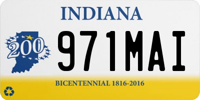 IN license plate 971MAI