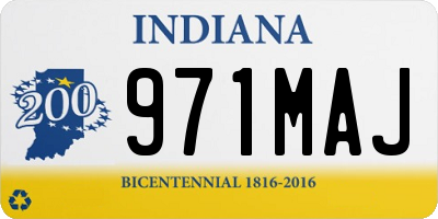 IN license plate 971MAJ