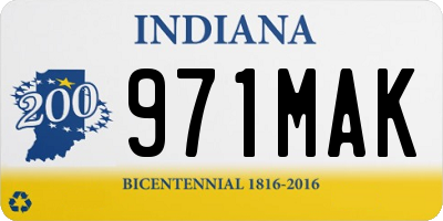 IN license plate 971MAK
