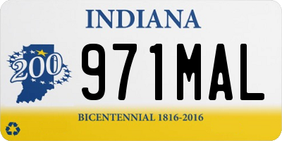 IN license plate 971MAL