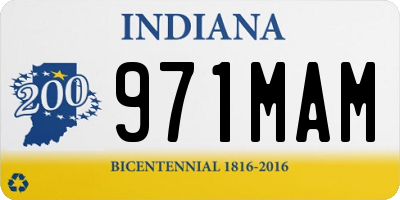 IN license plate 971MAM