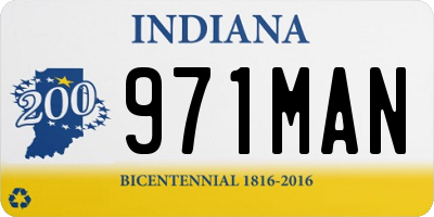 IN license plate 971MAN