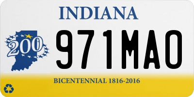 IN license plate 971MAO