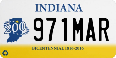 IN license plate 971MAR