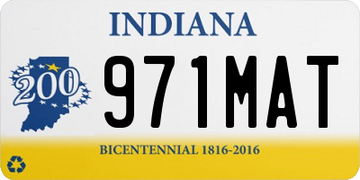 IN license plate 971MAT