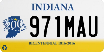IN license plate 971MAU