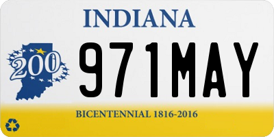 IN license plate 971MAY