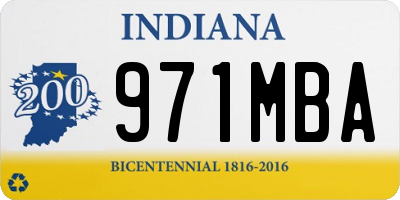 IN license plate 971MBA