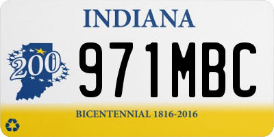 IN license plate 971MBC