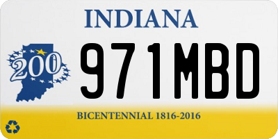 IN license plate 971MBD