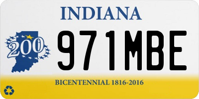 IN license plate 971MBE