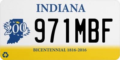 IN license plate 971MBF
