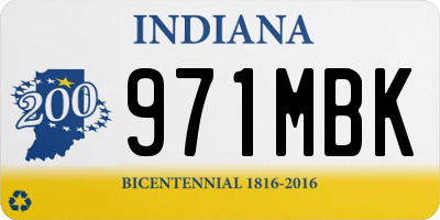 IN license plate 971MBK