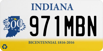 IN license plate 971MBN