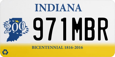 IN license plate 971MBR