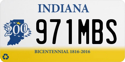 IN license plate 971MBS