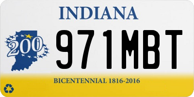 IN license plate 971MBT