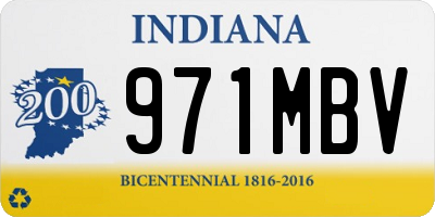 IN license plate 971MBV
