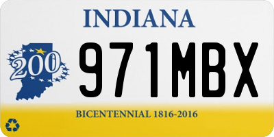 IN license plate 971MBX