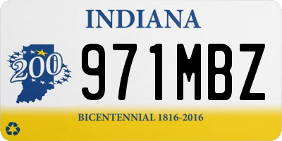 IN license plate 971MBZ