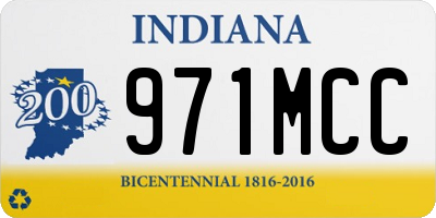 IN license plate 971MCC