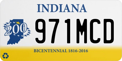 IN license plate 971MCD