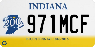 IN license plate 971MCF