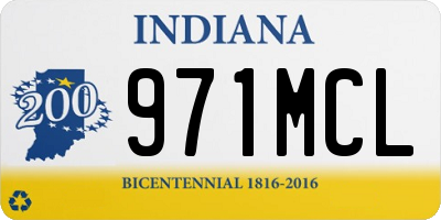 IN license plate 971MCL