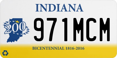 IN license plate 971MCM