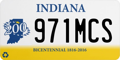 IN license plate 971MCS