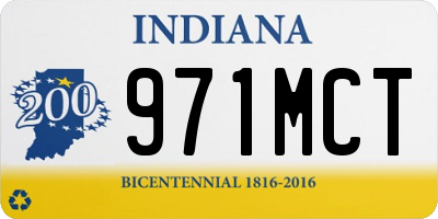 IN license plate 971MCT