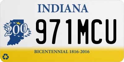 IN license plate 971MCU