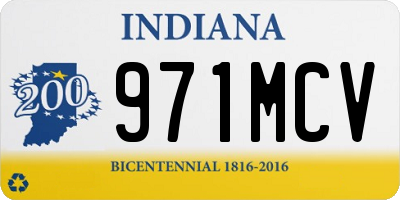 IN license plate 971MCV