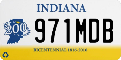 IN license plate 971MDB