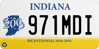 IN license plate 971MDI