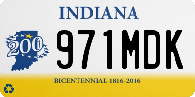 IN license plate 971MDK