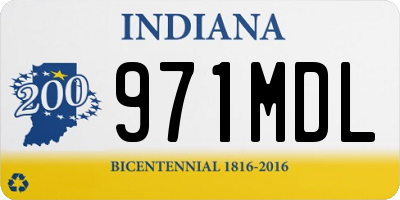 IN license plate 971MDL