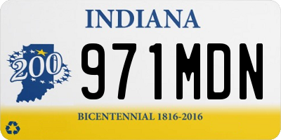 IN license plate 971MDN