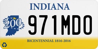 IN license plate 971MDO