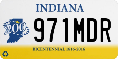 IN license plate 971MDR